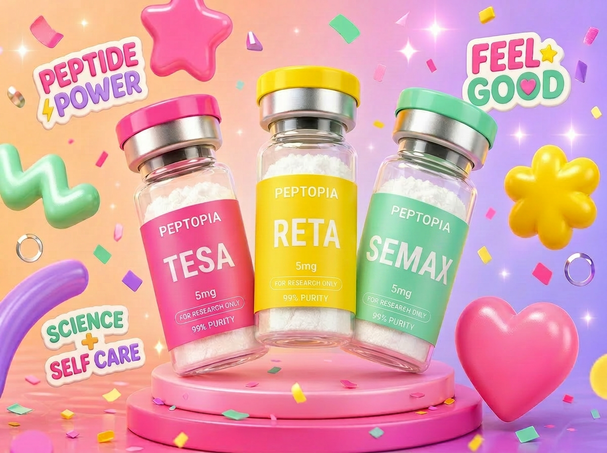 Colorful peptide vials